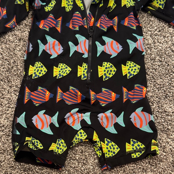 Hanna Andersson Black Baby swimsuit with fish print - Picture 6 of 8